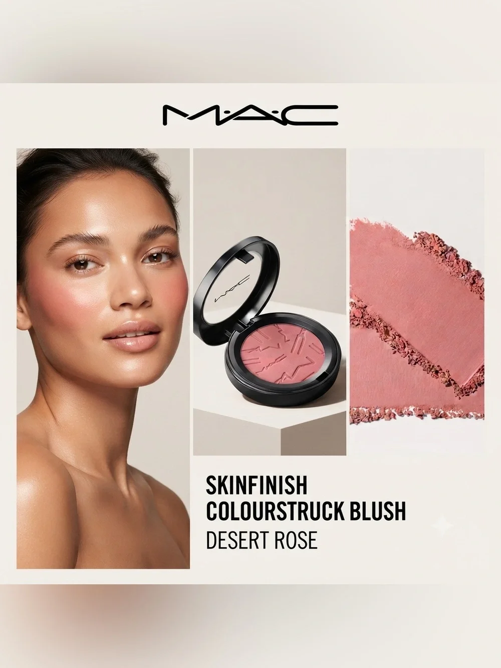 NEW✅ MAC Cosmetics • Skinfinish Colourstruck Blush • Desert Rose • New in Box